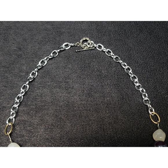 Beaded Multi Color & Size Adjustable Necklace w. Matching Earrings - Picture 5 of 7